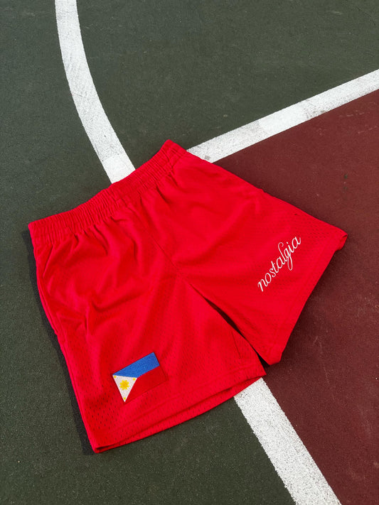 Nostalgia Red Philippines Country Flag Mesh Shorts